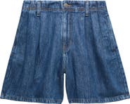 PER UNA BY M&S Pleated Denim Shorts