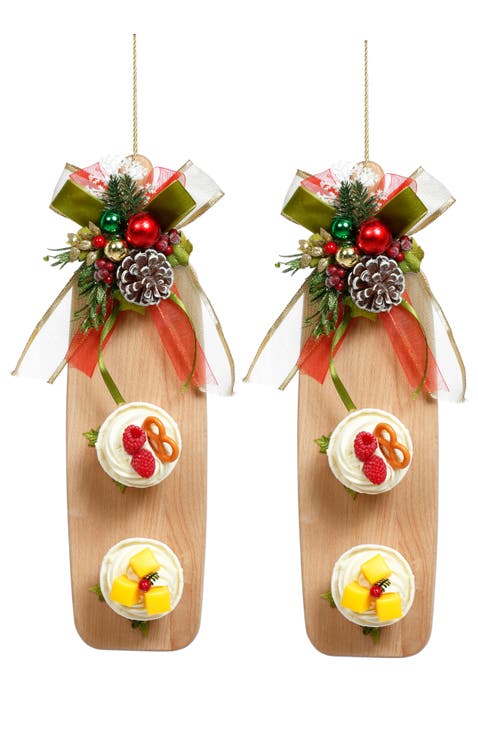 Cutting Board with Decoration Ornament Slim, Set of 2