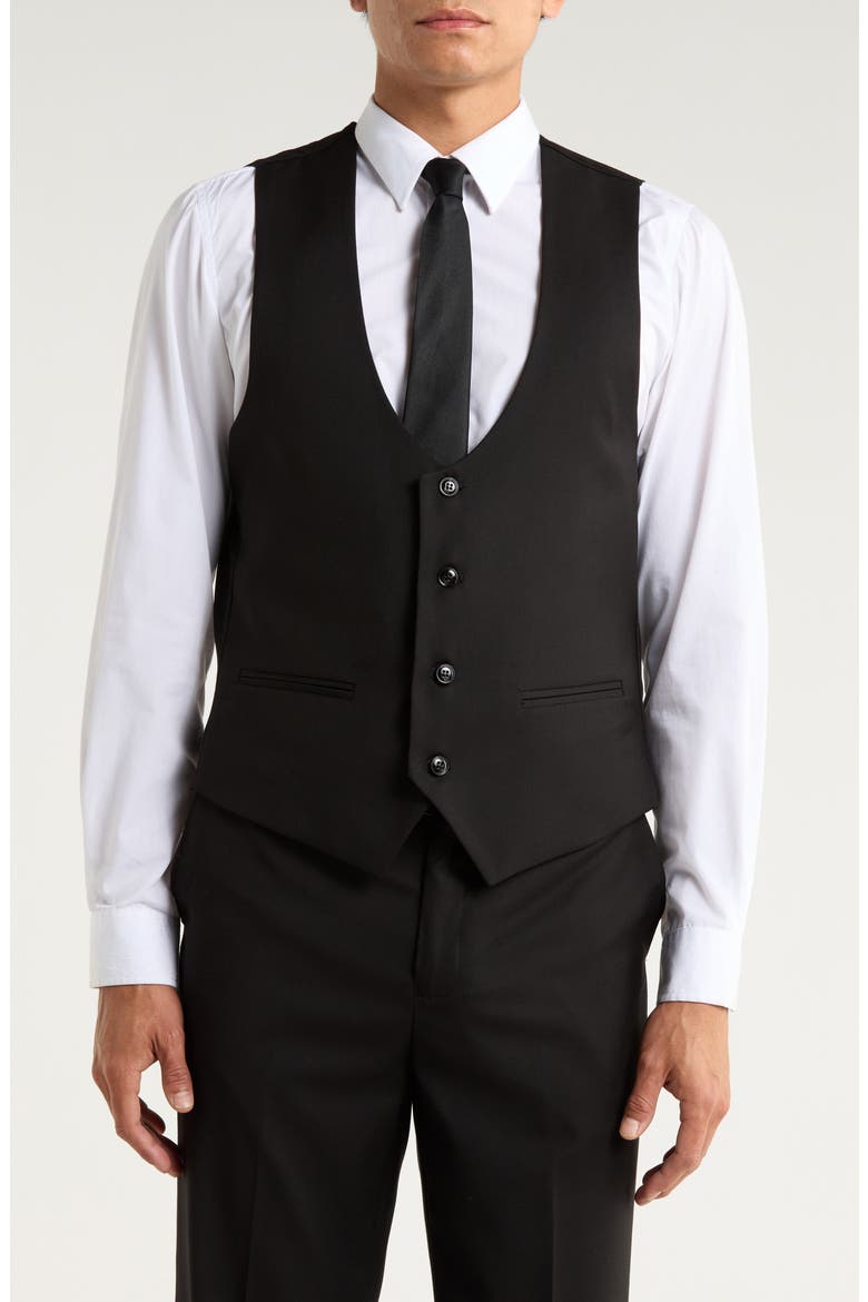 Stretch 3-Piece Suit, Alternate, color, BLACK