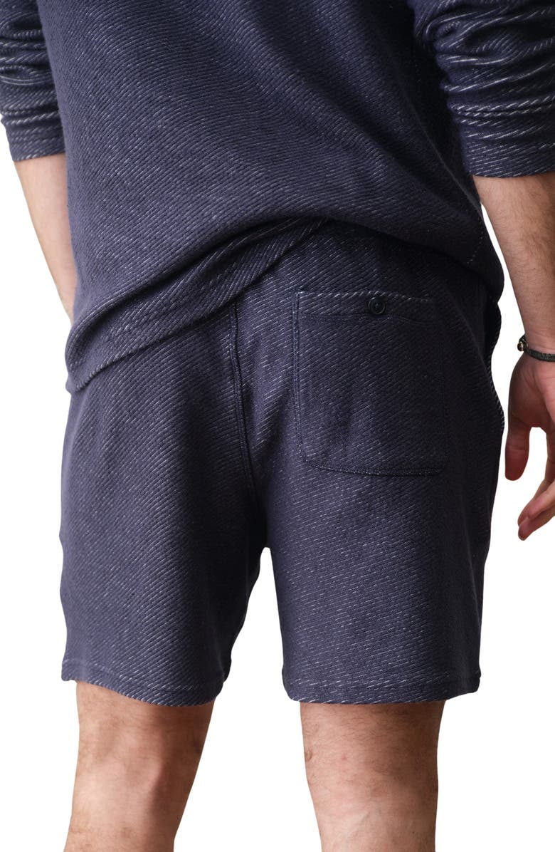 Marine Layer Portola Beach 6-Inch Organic Cotton Twill Drawstring Shorts, Alternate, color, Navy/ White