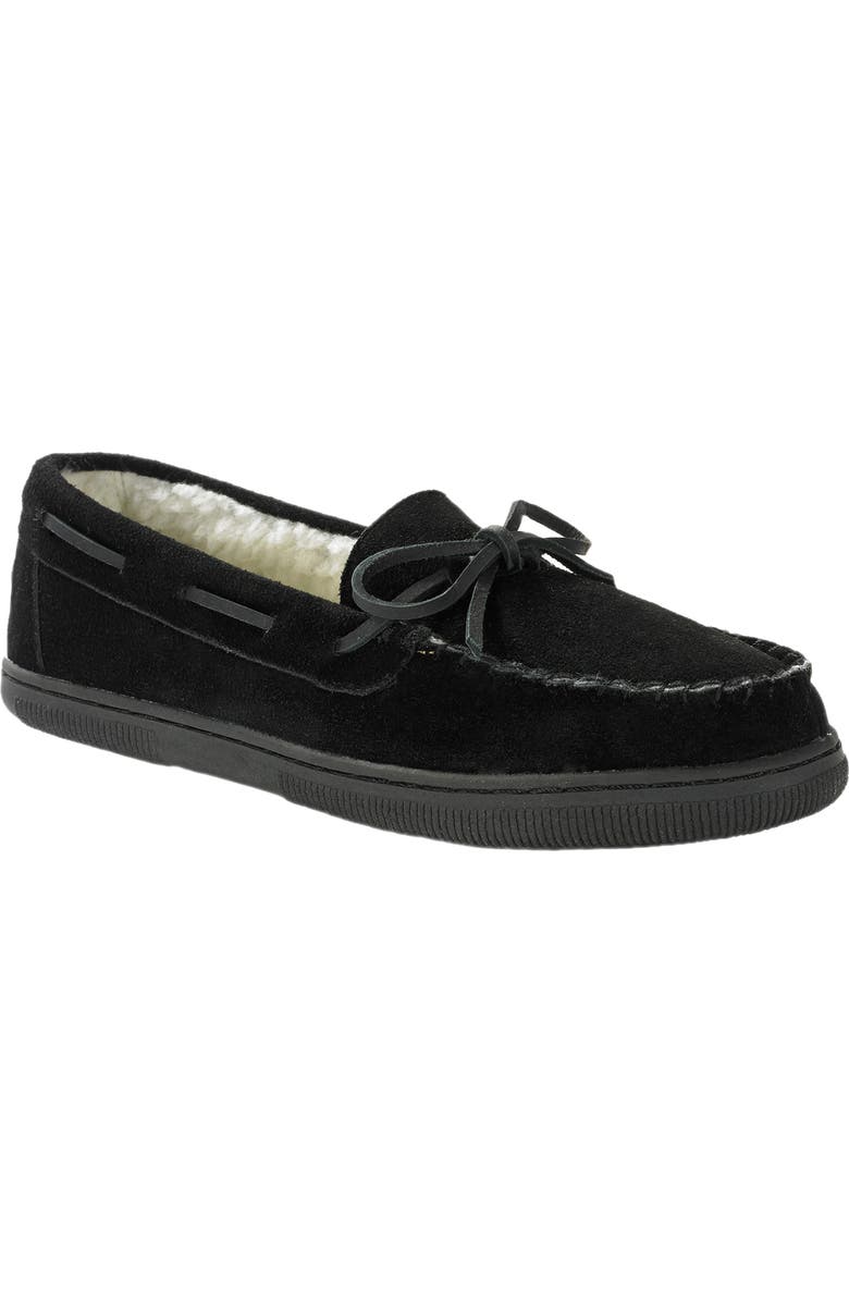 KingSize Suede Tracker Slippers, Main, color, Black