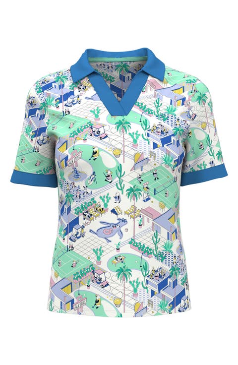 Palm Springs Print Polo