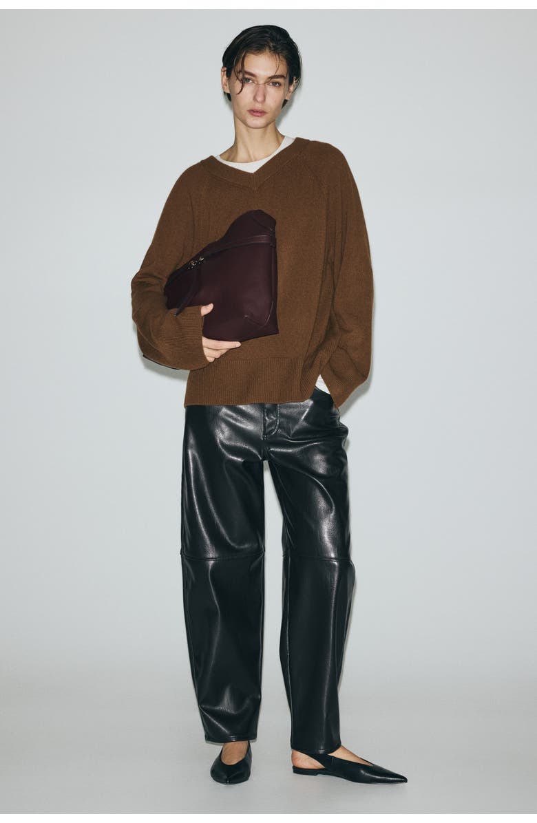 H&M Oversized Wool Jumper, Alternate, color, Brown