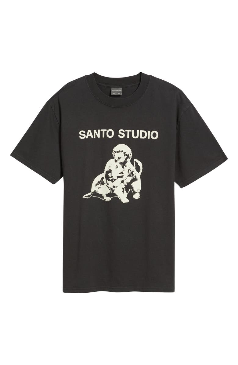 SANTO STUDIO Thugs Need Hugs Graphic T-Shirt, Alternate, color, Black