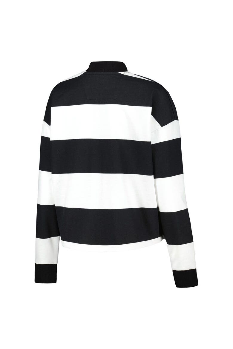 Women's Antigua  White LAFC Radical Rugby Stripe Long Sleeve T-Shirt, Alternate, color, White
