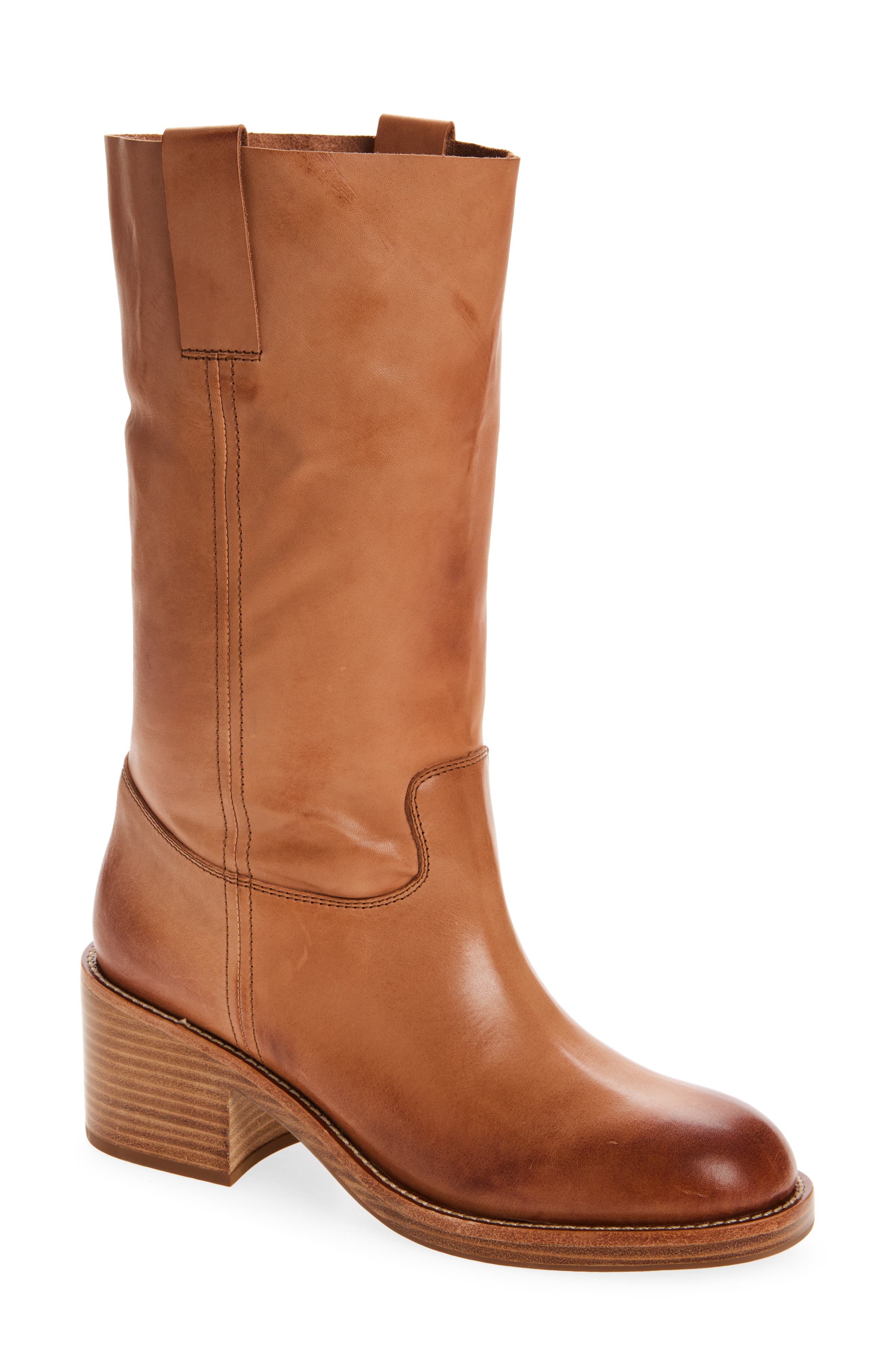 Jeffrey Campbell Camping Western Boot, Main, color, Natural Ruboff