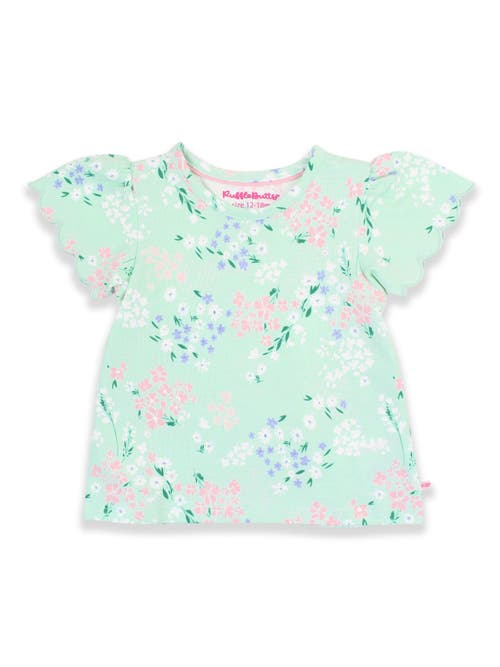 Rufflebutts Baby Girls Short Sleeve Scallop Tee