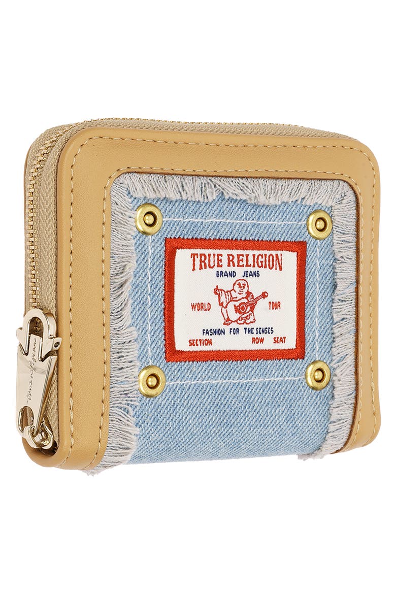 Small Frayed Edge Wallet, Alternate, color, DENIM