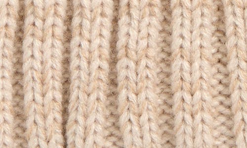 Frye Cable Knit Cuffed Pompom Beanie In Neutral