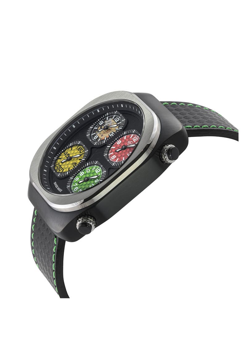 Mens Swiss Quattro 4 Time Zones, Alternate, color, BLACK MULTI