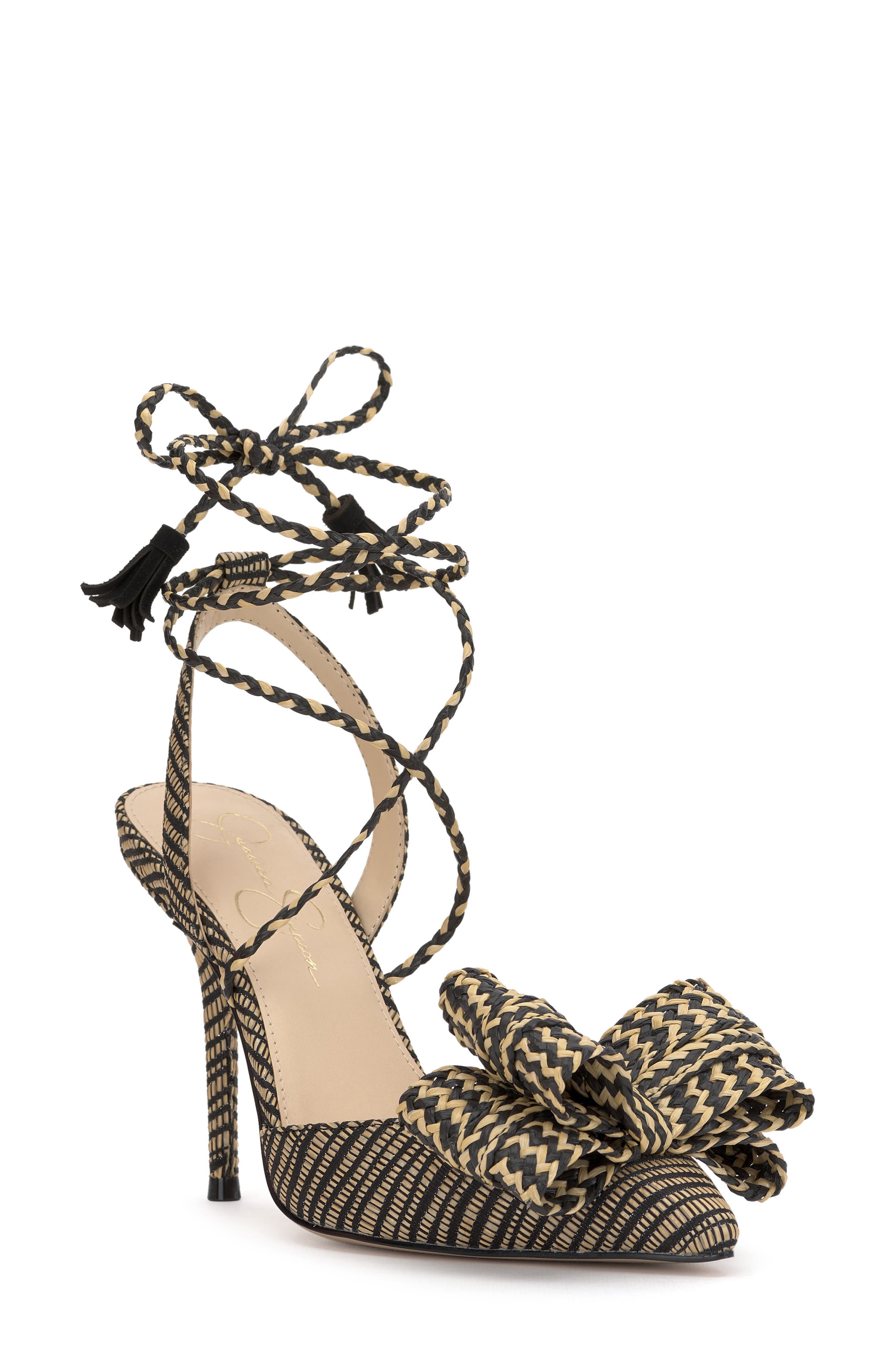 Jessica Simpson Hirlia Pointed Toe Ankle Tie Pump, Main, color, 