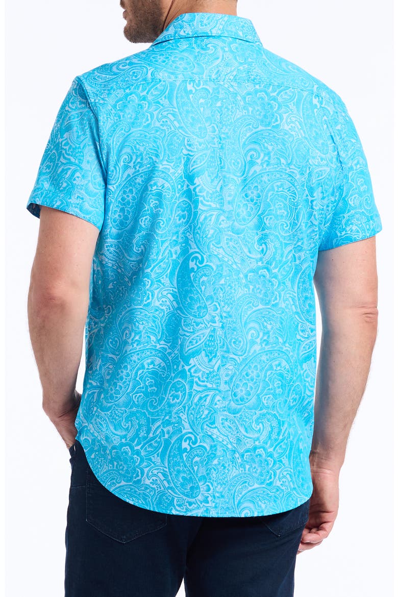 Hudson Short Sleeve Button-Up Shirt, Alternate, color, BLUE