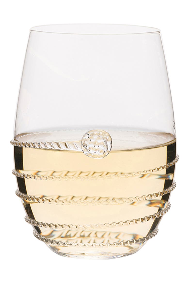 Amalia Stemless White Wine Glass, Alternate, color, CLEAR