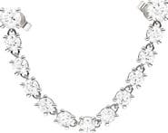 HauteCarat Lab Created Diamond Rope Chain Single Earring with Two Round Studs