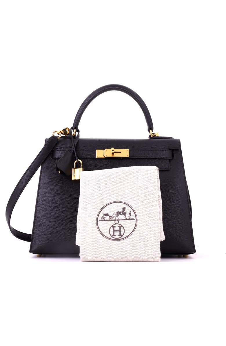Pre-Owned Hermes Kelly Handbag Black Epsom with Gold Hardware 28, Alternate, color, Noir