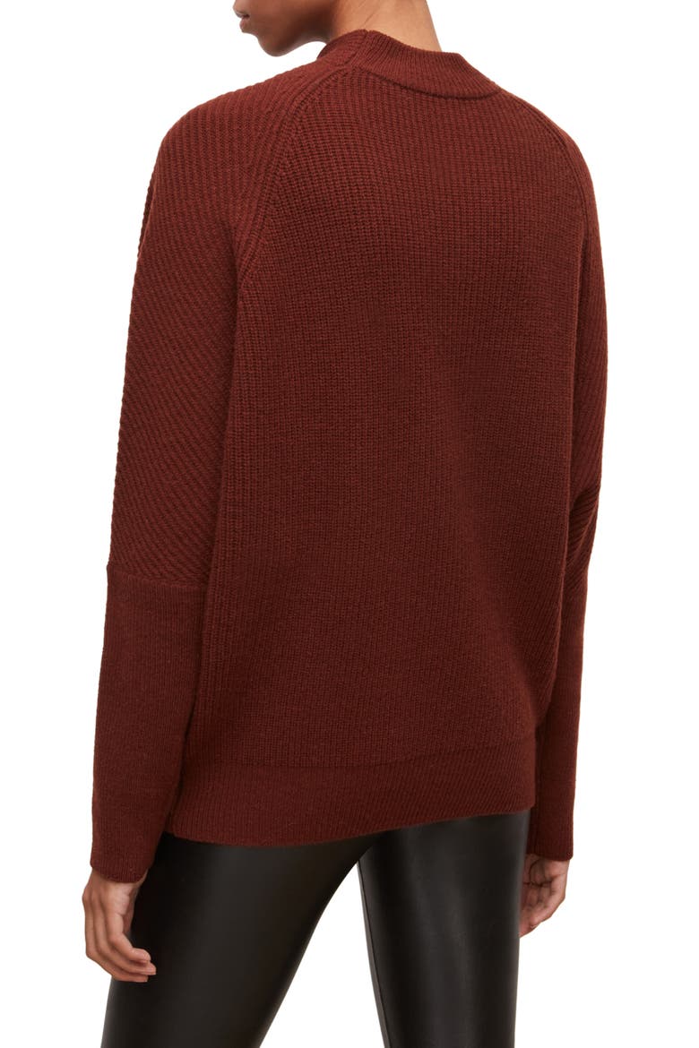 Ridley Funnel Neck Wool Sweater, Alternate, color, SMOKE PINK