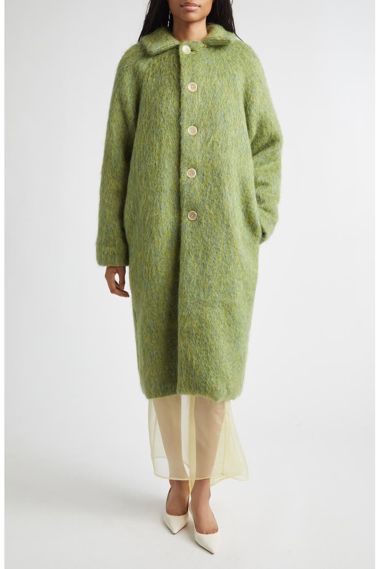 Frederico Wool, Mohair & Alpaca Blend Coat, Main, color, APPLE