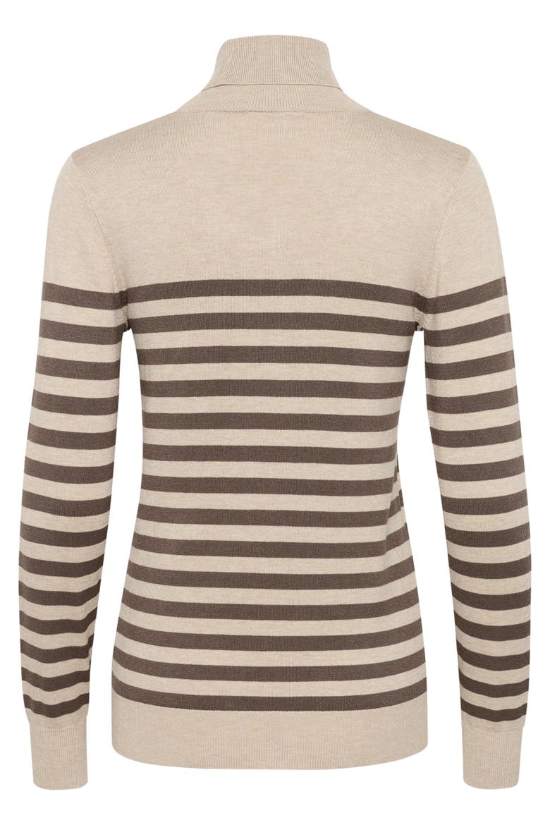KAlizza Roll Neck Slim Fit Pullover, Alternate, color, Feather Gray/ Brown