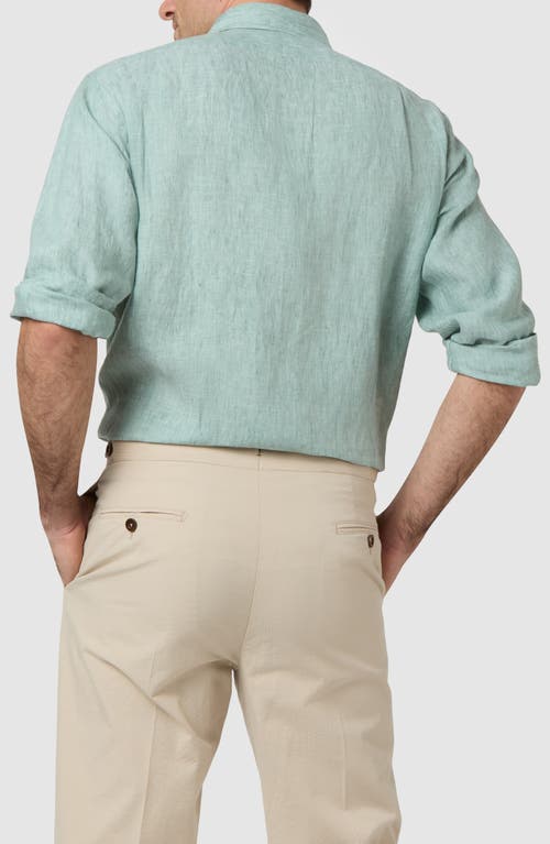 Sid Mashburn Slim Fit Solid Slub Linen Button-up Shirt In Thyme Linen