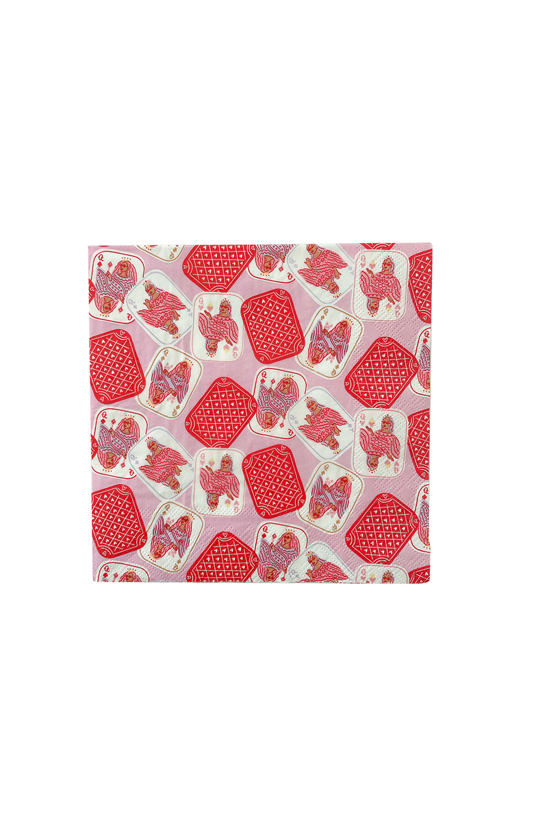 Jollity & Co. Queens Four Of A Kind Patterned Large Napkins, Main, color, Assorted Pre-Pack