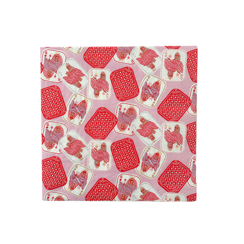 Jollity & Co . Queens Four Of A Kind Patterned Large Napkins