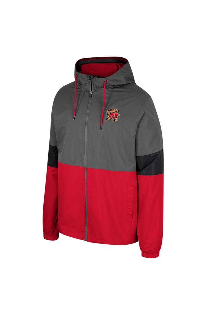 COLOSSEUM Men's Colosseum Charcoal Maryland Terrapins Miles Full-Zip Jacket, Alternate, color,