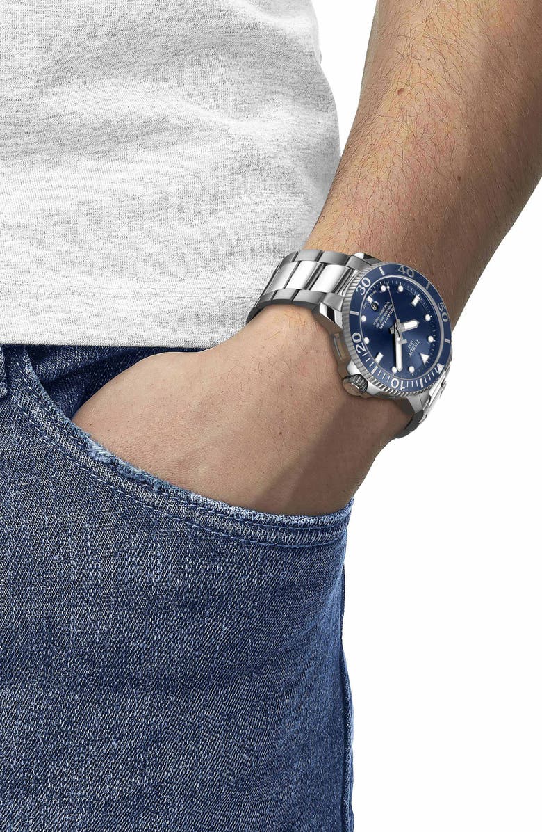 Tissot Tisso Seastar 1000 Powermatic 80 Bracelet Watch, 43mm, Alternate, color, Blue