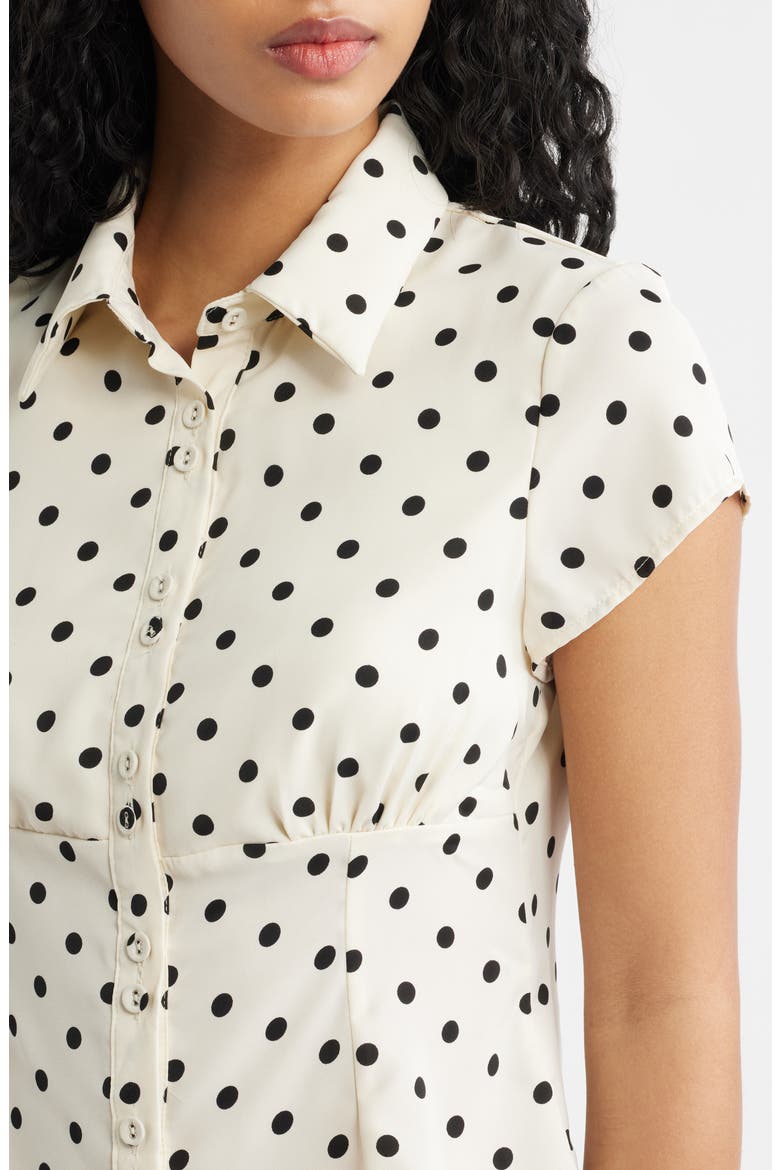 Cottesloe Polka Dot Crop Top, Alternate, color, CREAM POLKA
