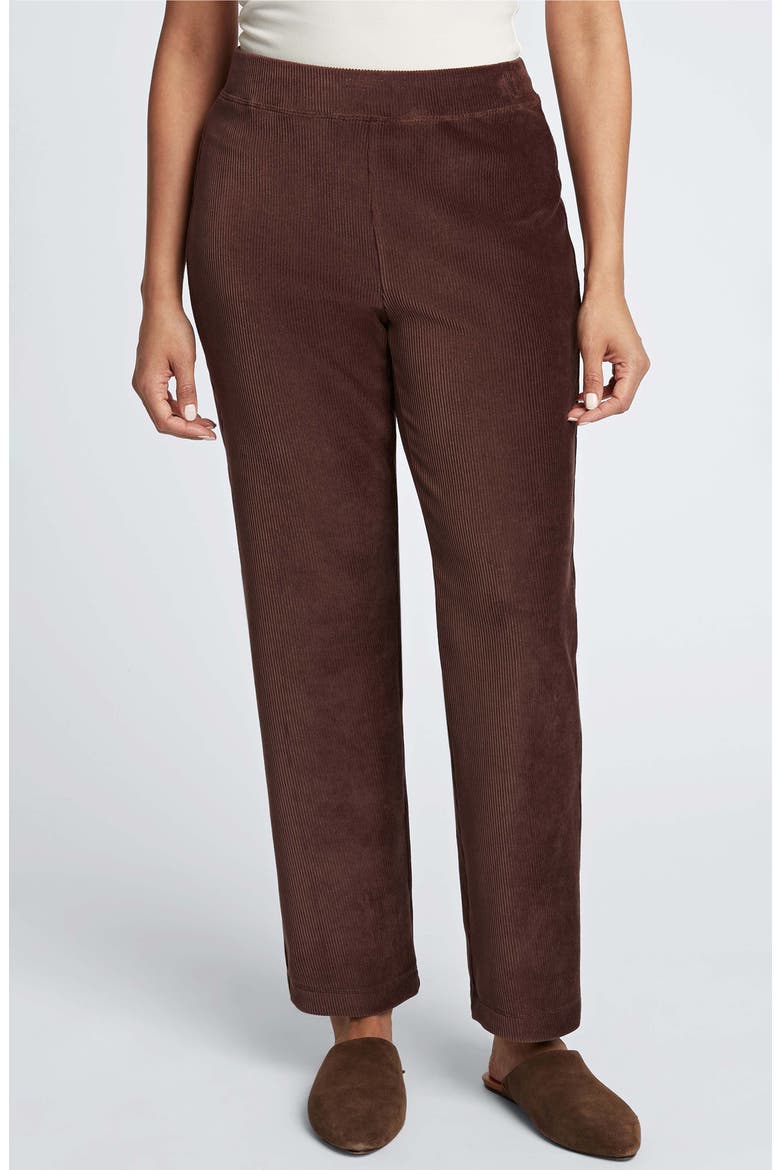 Caden Plush Corduroy Pants, Main, color, CHOCOLATE