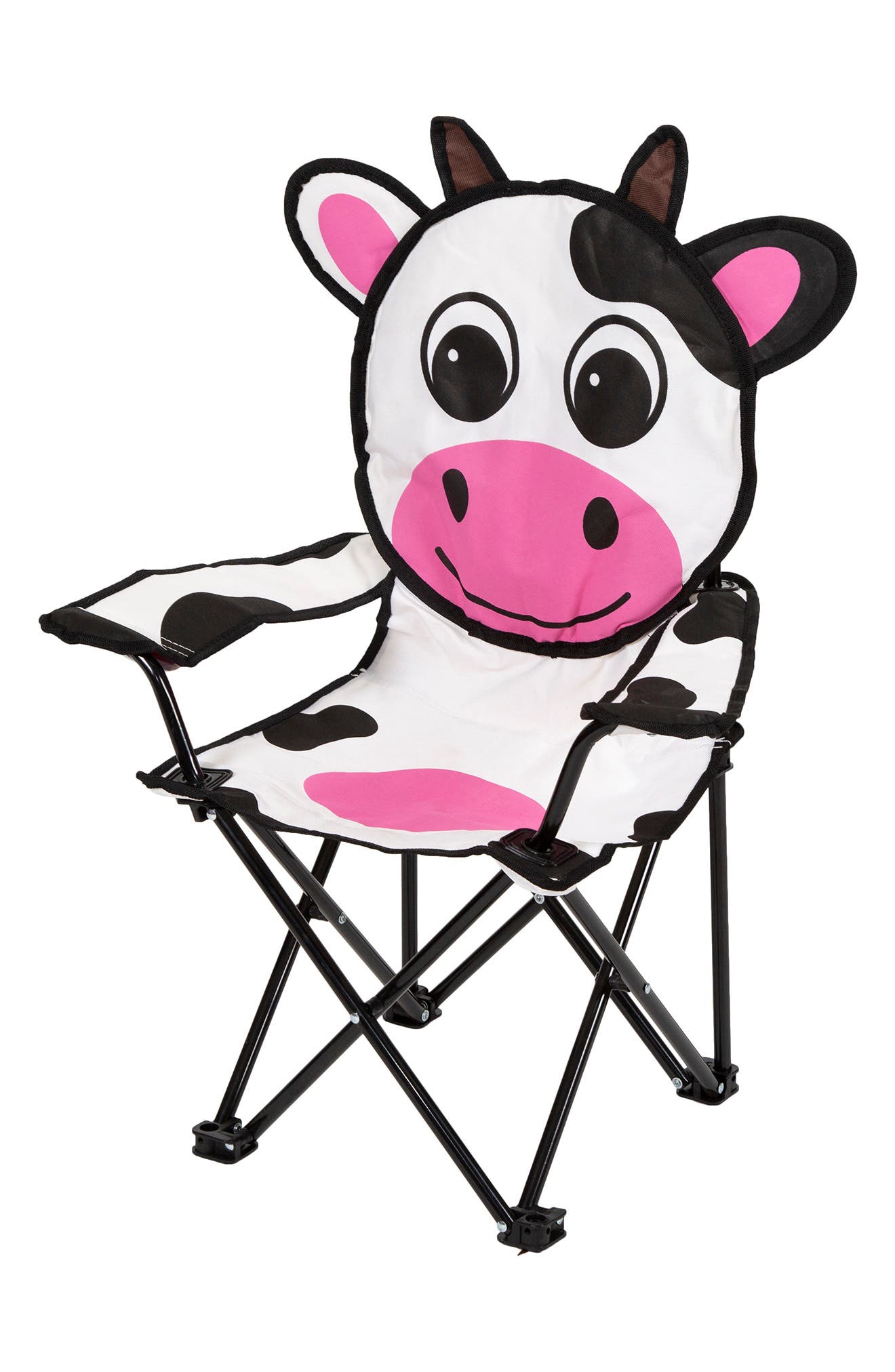 Pacific Play Tents Milky the Cow Camping Chair in White Black Pink 