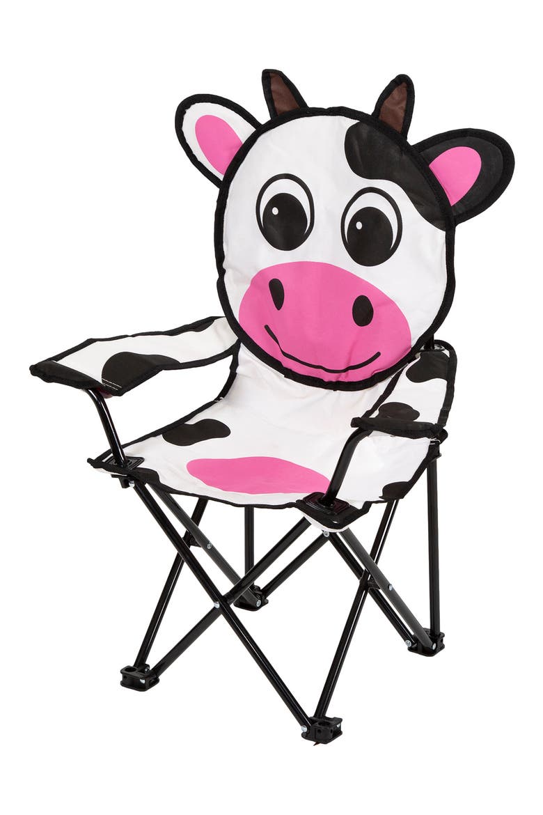 Milky the Cow Camping Chair, Main, color, WHITE BLACK PINK