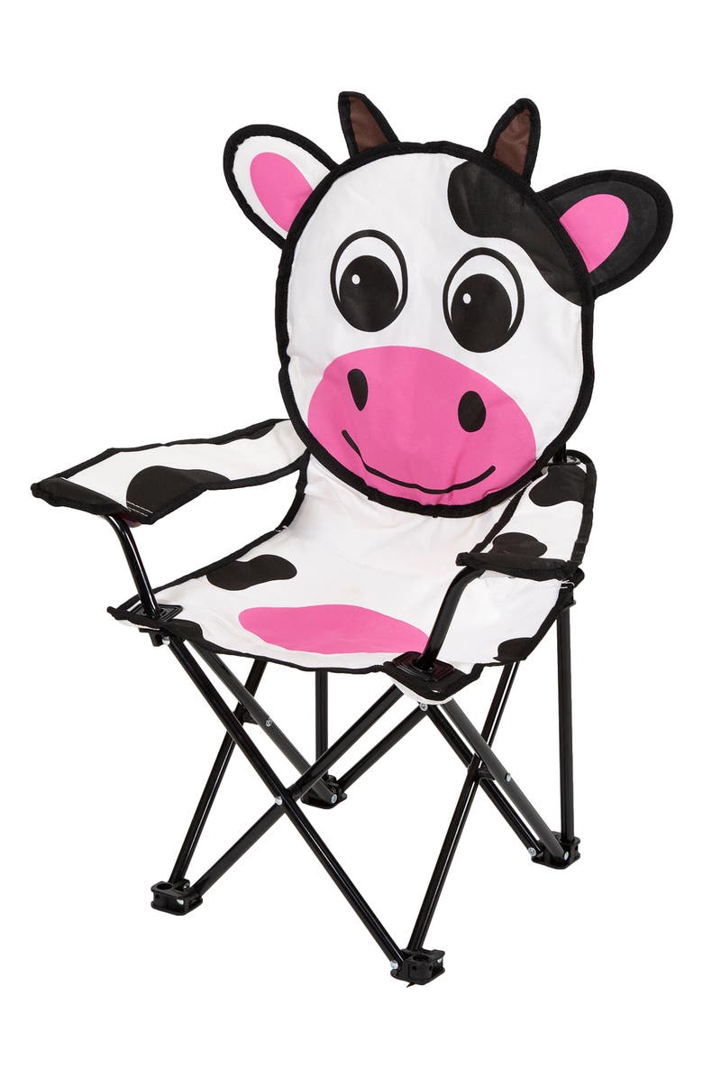 Pacific Play Tents Milky the Cow Camping Chair, Main, color, White Black Pink