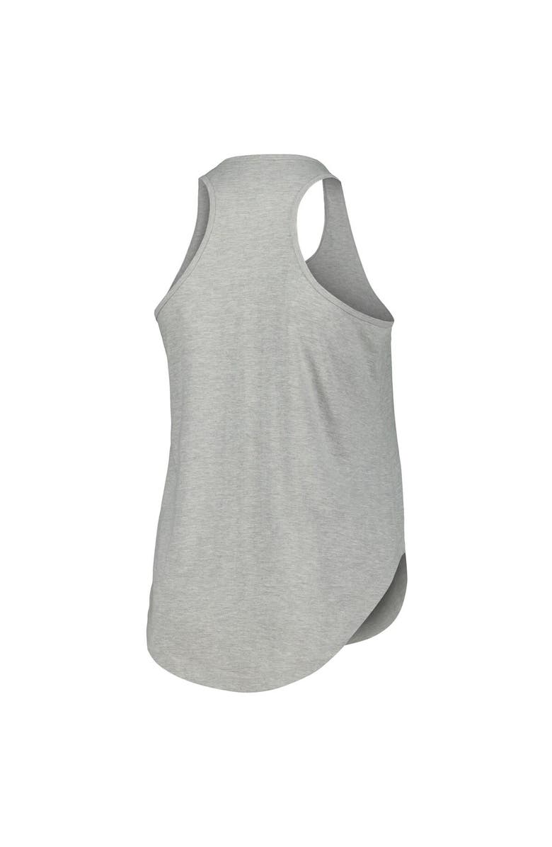 PROFILE Women's Profile Heather Gray Ohio State Buckeyes Arch Logo Racerback Scoop Neck Tank Top, Alternate, color, 