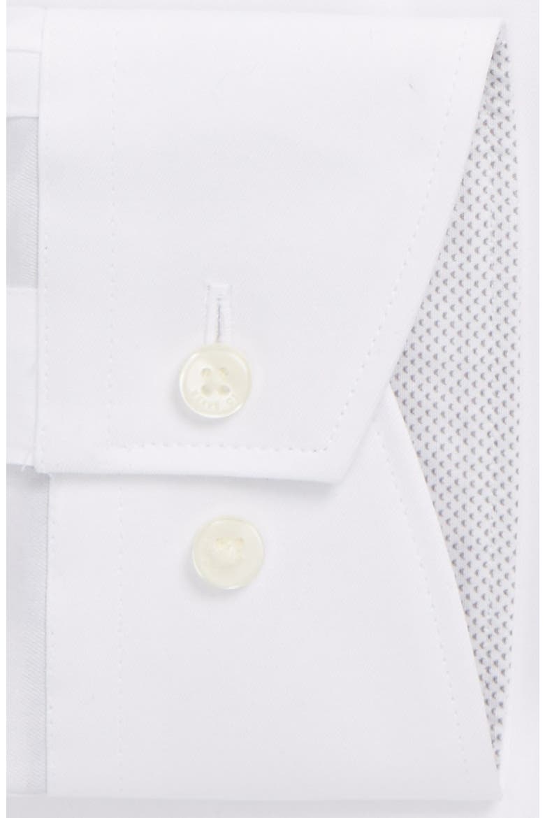 'Oncore' Trim Fit Micro Stripe Dress Shirt, Alternate, color, WHITE