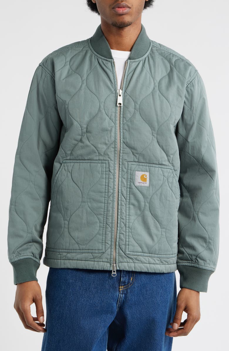 Carhartt Work In Progress Kylan Onion Quilted Liner Coat, Alternate, color, Velvet Green