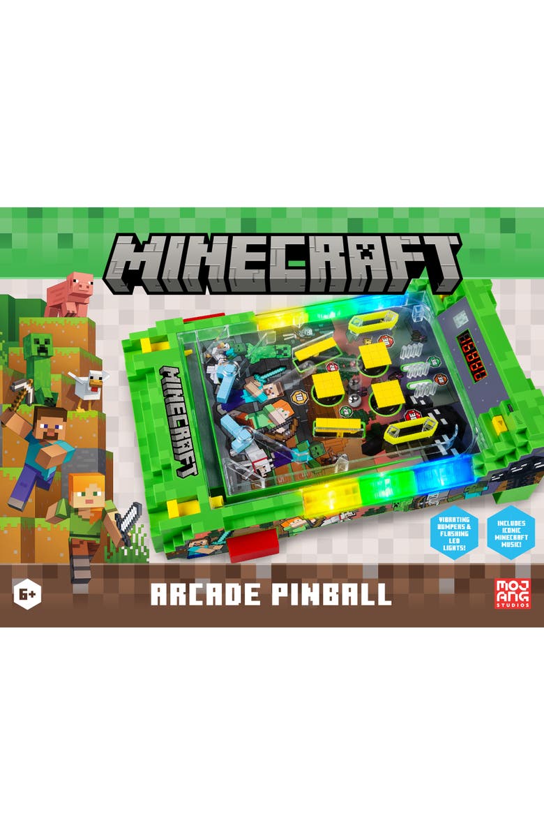 MINECRAFT Arcade Pinball - Overworld - Lights & Sounds Tabletop Game, Kids 6+, Alternate, color, Multicolored