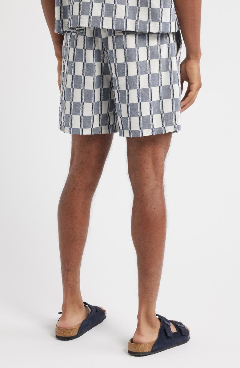 RIZORT Andrew Check Cotton Shorts, Alternate, color, Navy