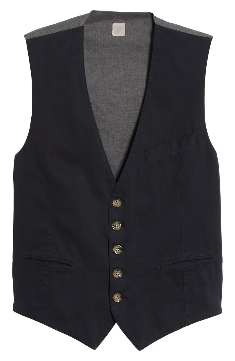 Eleventy Trim Fit Twill Cotton Vest, Alternate, color,