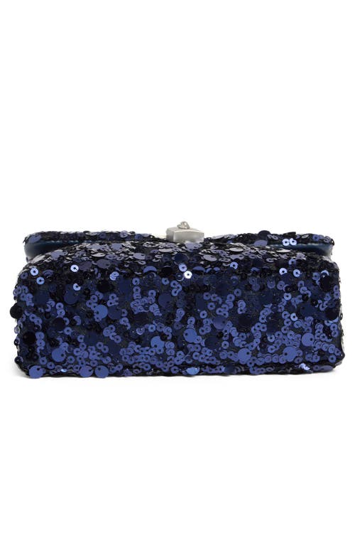 Kurt Geiger London Sequin Mini Braxton Crossbody Bag In Blue