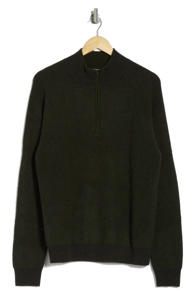 Rib Cashmere Pullover, Alternate, color, DGRN
