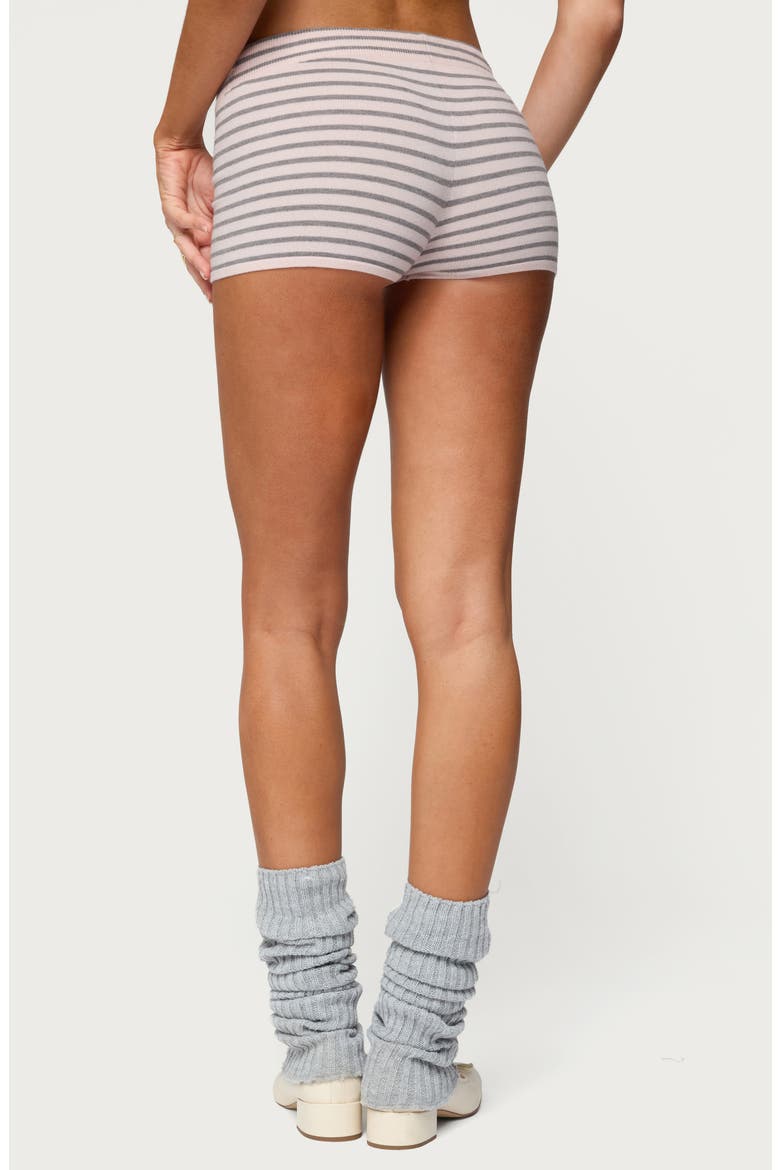 Lillian Stripe Knit Shorts, Alternate, color, LIGHT-PINK