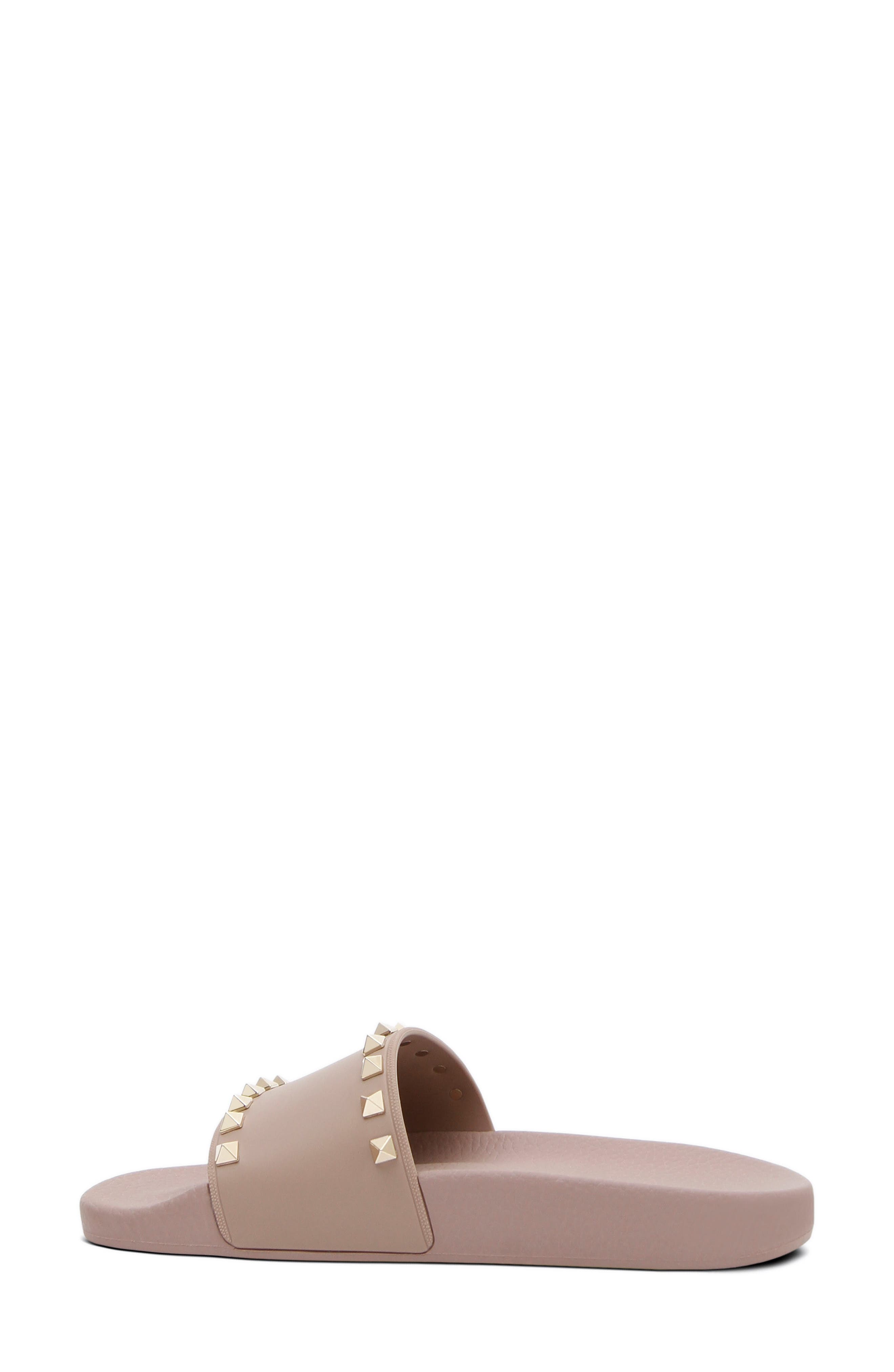 Rockstud Slide Sandal, Alternate, color, POUDRE