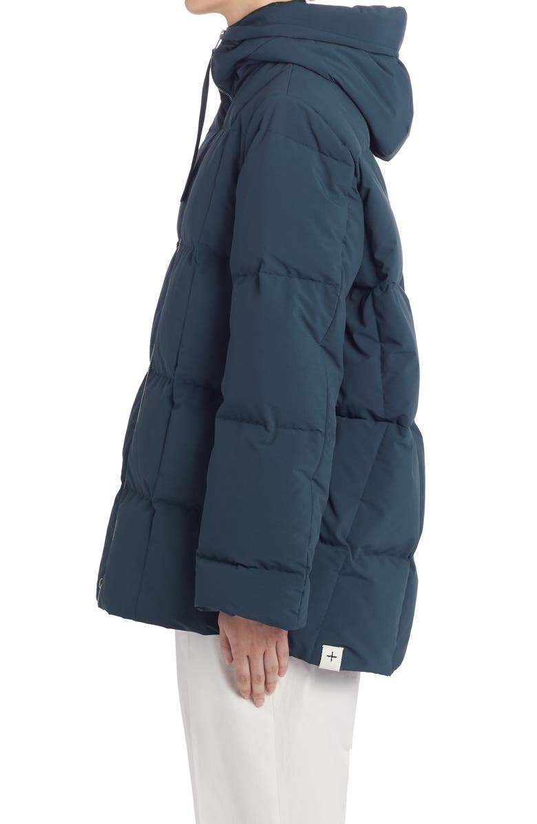Jil Sander Quilted Recycled Down Jacket with Hood, Alternate, color,