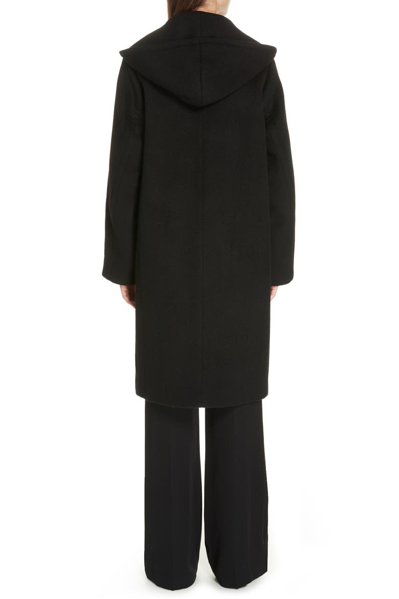 Hooded Coat, Alternate, color, BLACK