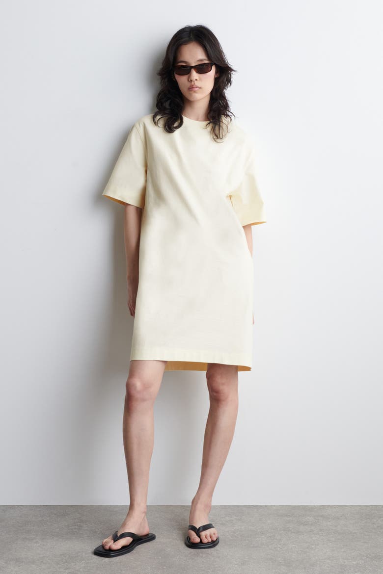 linen t shirt dress qucoqpe Women Summer Plus Size Linen Casual T-shirt Dress Solid Color  V-Neck Short Sleeve Straight Beach Sun Midi Dress