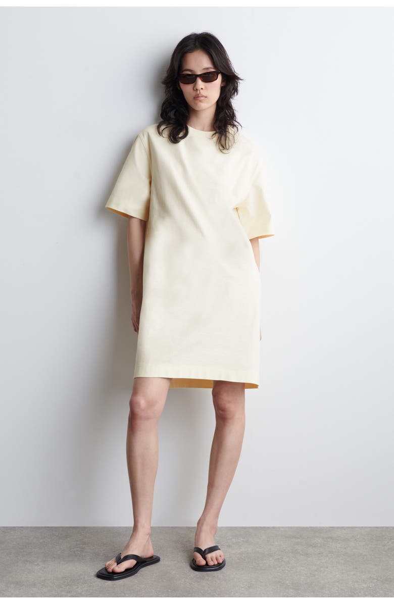 COS Cotton Mini T-Shirt Dress, Main, color, White