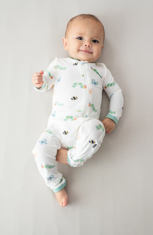 Kyte Baby Kids' 'the Very Hungry Caterpillar' Zip-up Romper In White