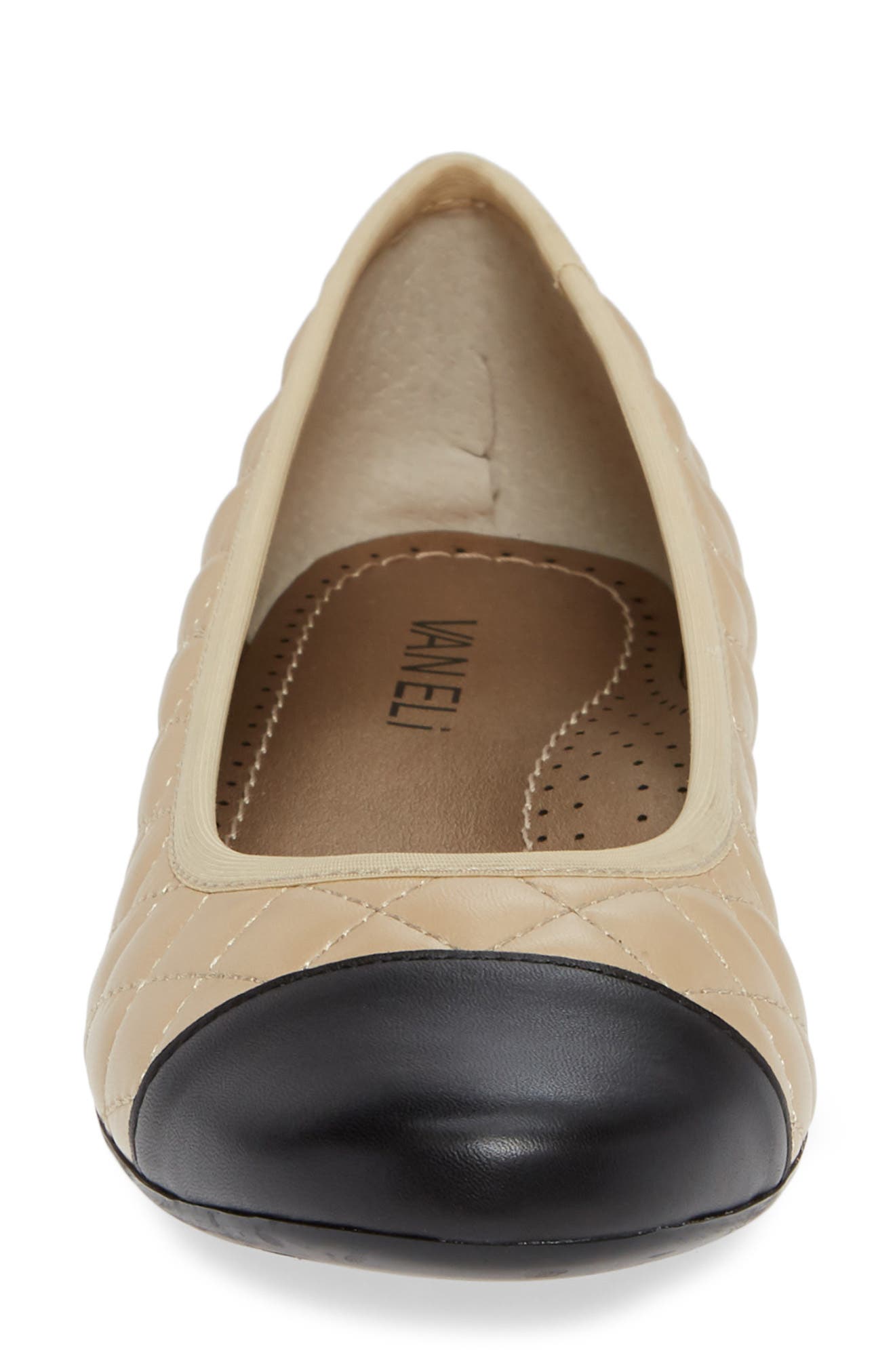 VANELi 'Serene' Flat, Alternate, color, Pudding/ Black Leather