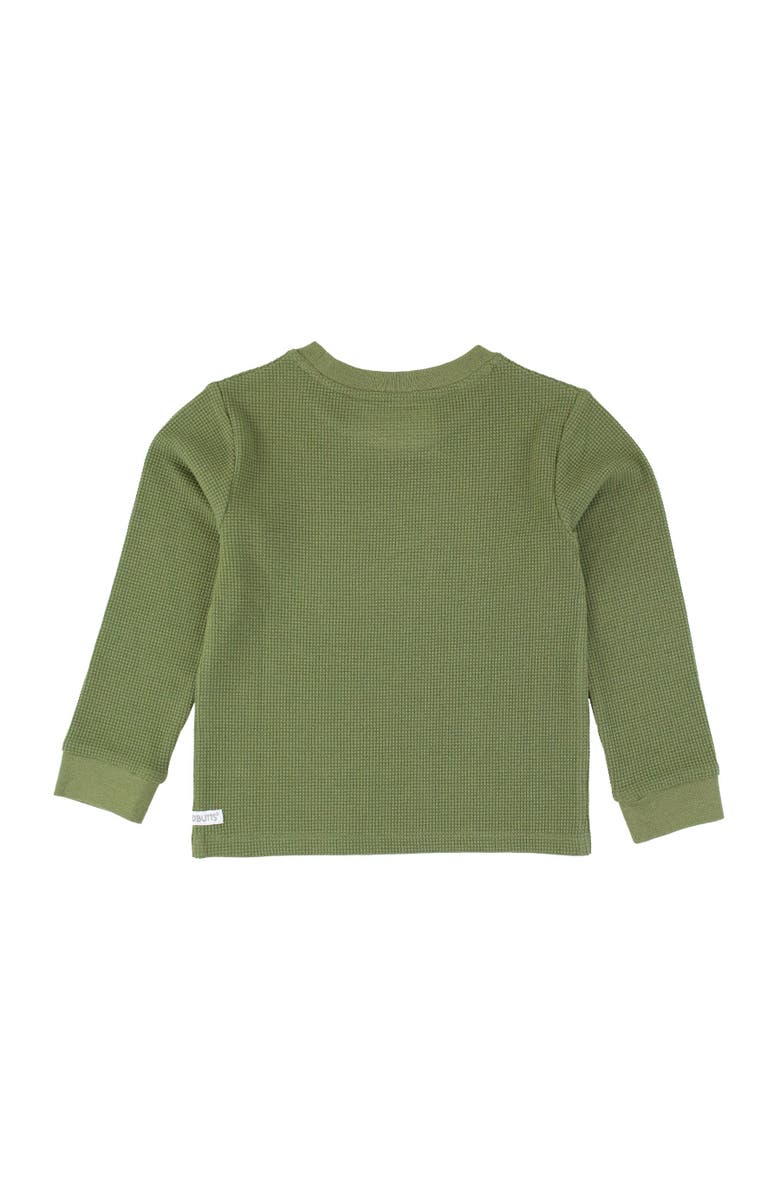 RuggedButts Baby Boys Waffle Knit Long Sleeve Crew Neck Shirt, Alternate, color, 