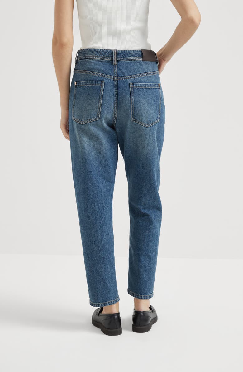 Brunello Cucinelli Baggy Tapered trousers, Alternate, color, Denim